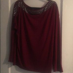 Armani Exchange boat neck, long sleeve